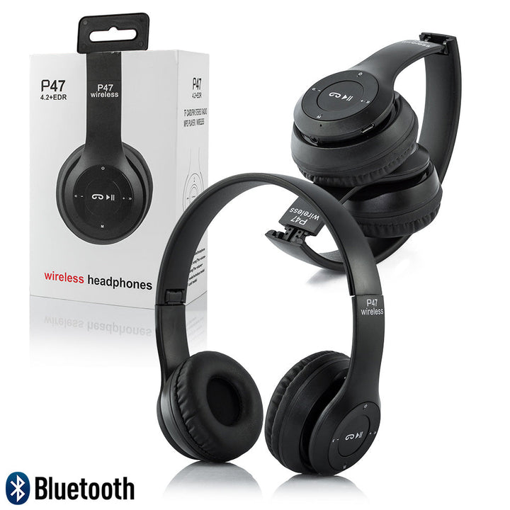 P47 Bluetooth Foldable Headphone with shocking bass - Soft Trust