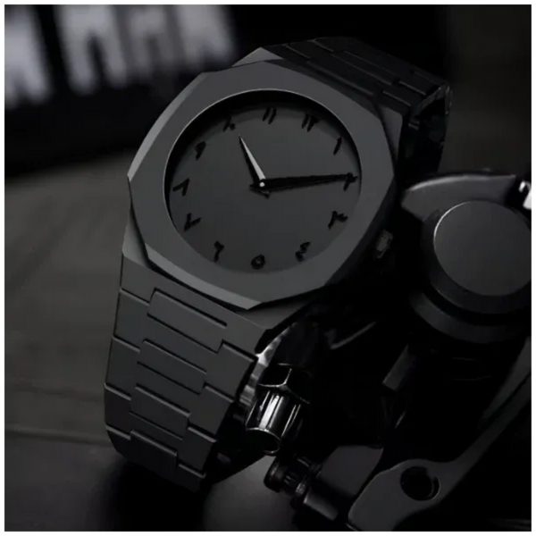 Black Arabic Aura Watch with Box