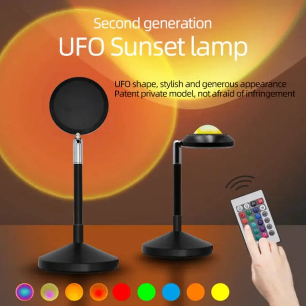Remote Control RGB Sunset Lamp – 16 Color Table Lamp